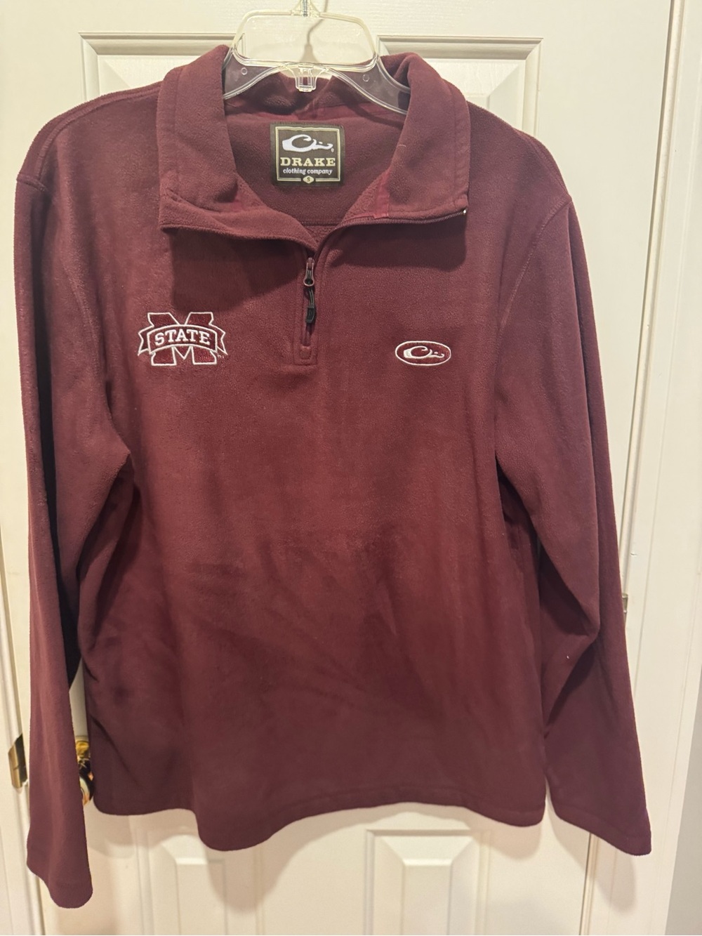 Drake Men’s Burgundy Half-Zip Fleece Pullover
